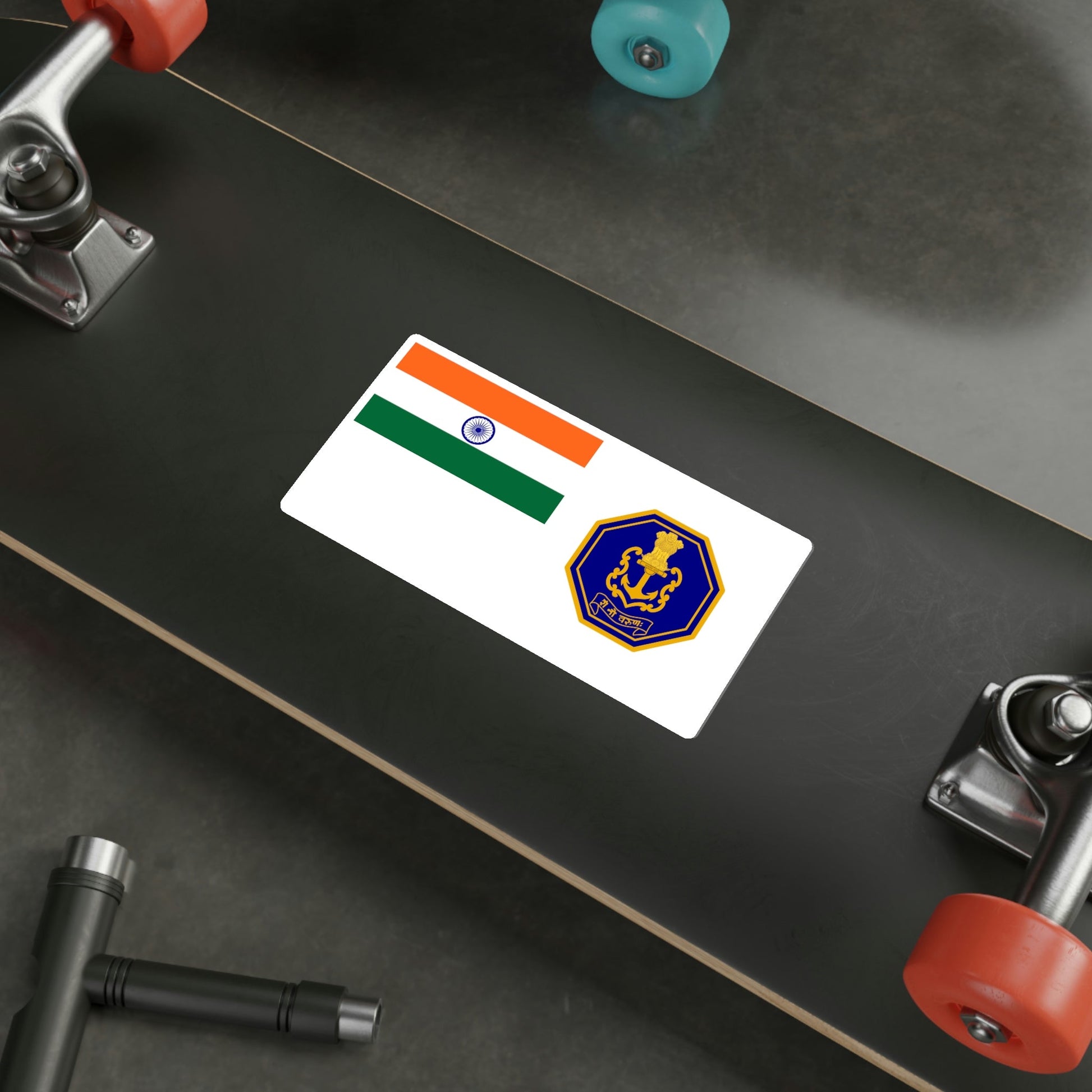 Naval Ensign of India (India) STICKER Vinyl Die-Cut Decal-The Sticker Space