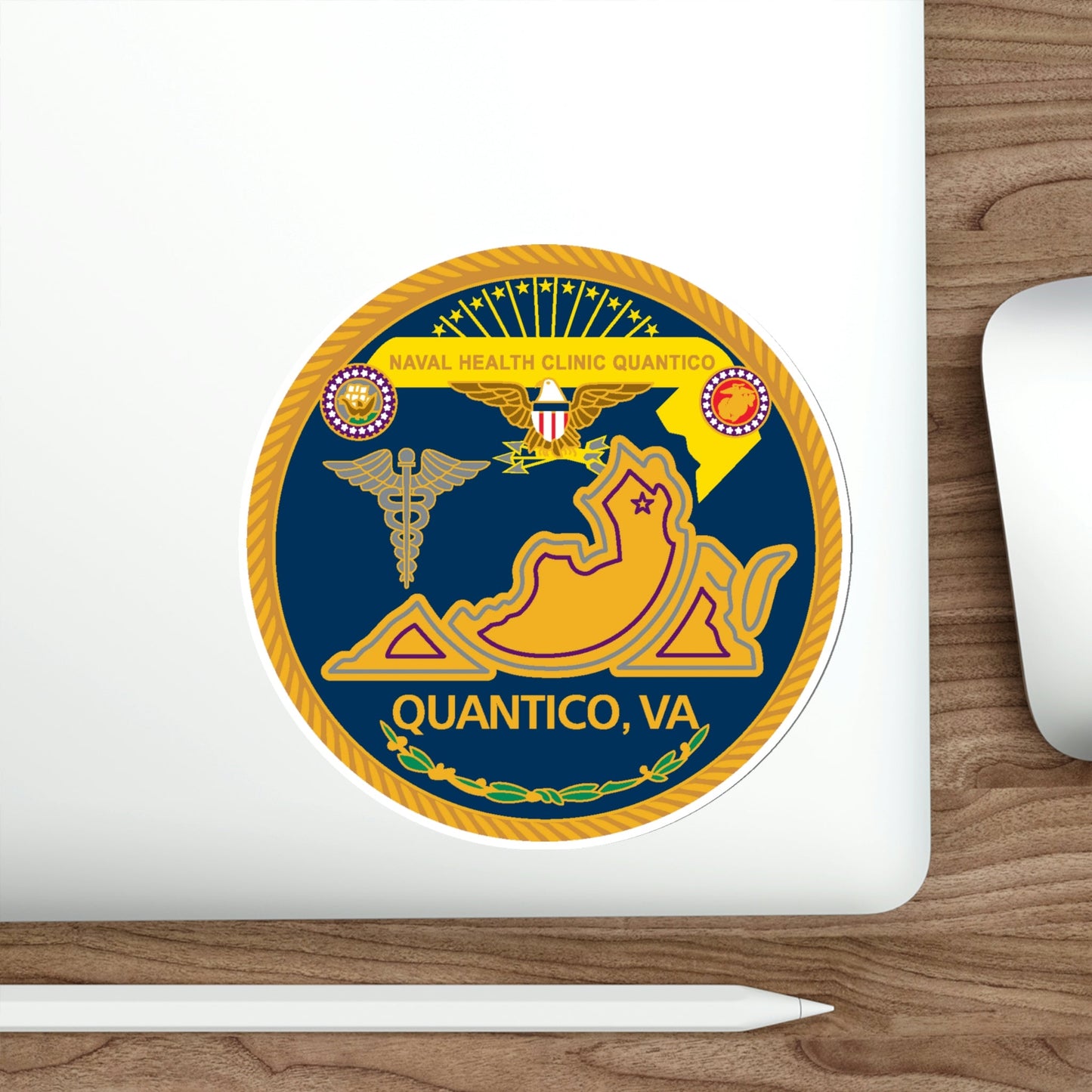 Naval Health Clinic Quantico VA (U.S. Navy) STICKER Vinyl Die-Cut Decal-The Sticker Space