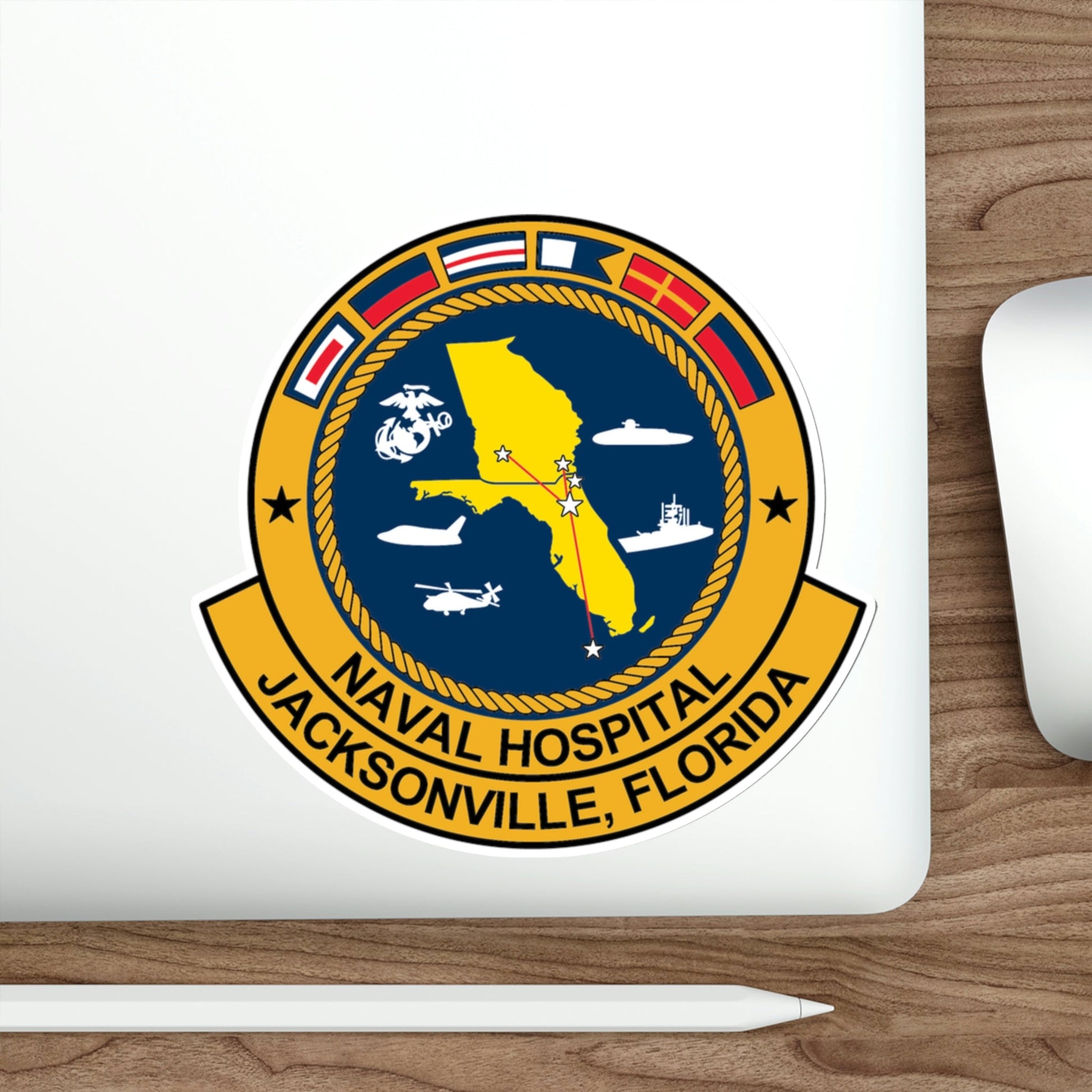 Naval Hospital Jacksonville (U.S. Navy) STICKER Vinyl Die-Cut Decal-The Sticker Space