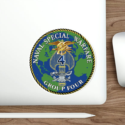 Naval Special Warfare Group 4 (U.S. Navy) STICKER Vinyl Die-Cut Decal-The Sticker Space