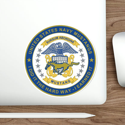 Navy Mustang I did it the hard way I earned it (U.S. Navy) STICKER Vinyl Die-Cut Decal-The Sticker Space