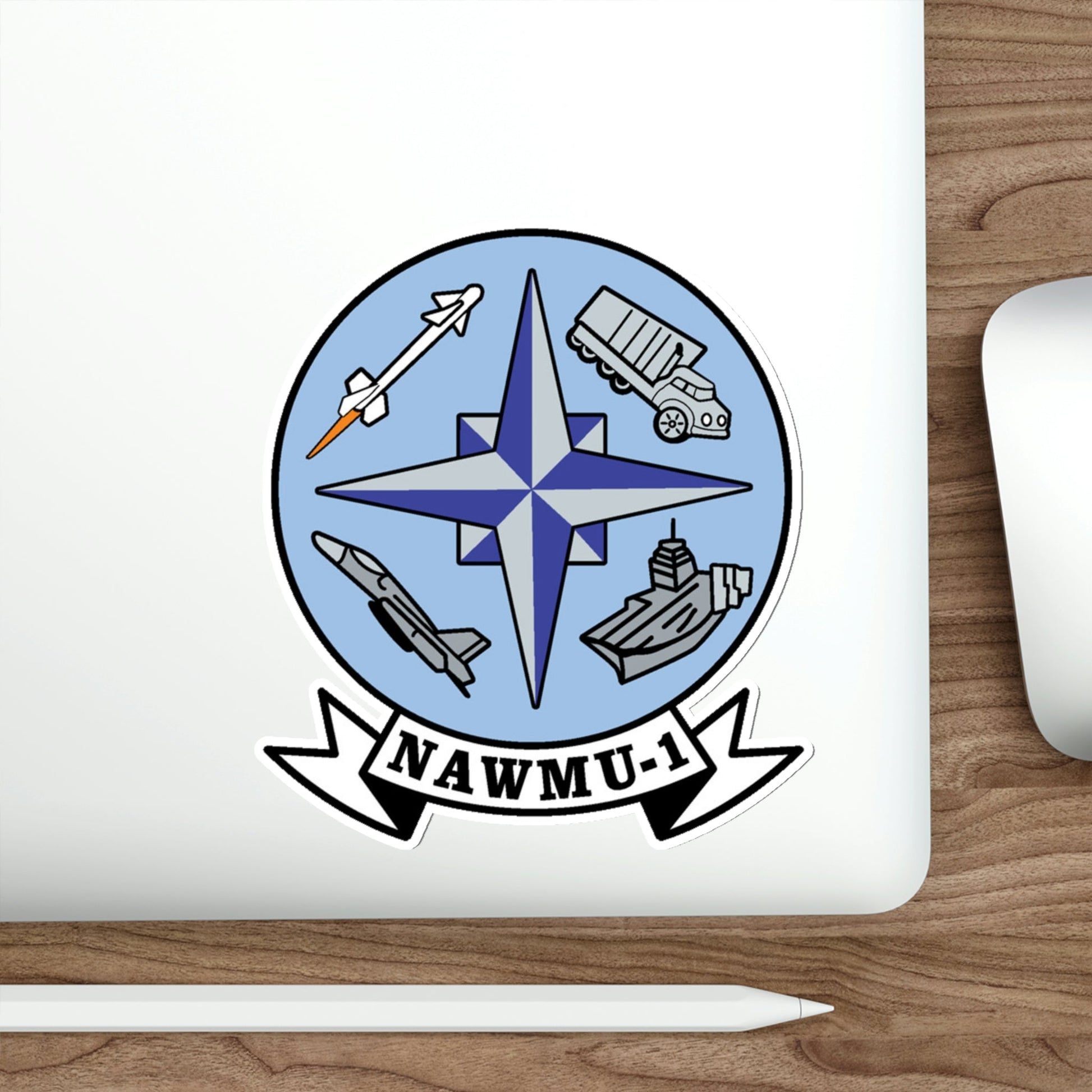 NAWMU 1 (U.S. Navy) STICKER Vinyl Die-Cut Decal-The Sticker Space