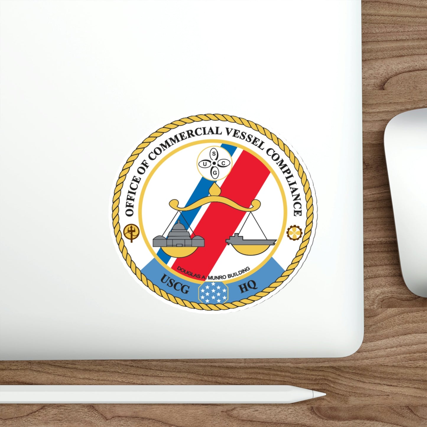 Office of Comm Vessel Cmplnce (U.S. Coast Guard) STICKER Vinyl Die-Cut Decal-The Sticker Space