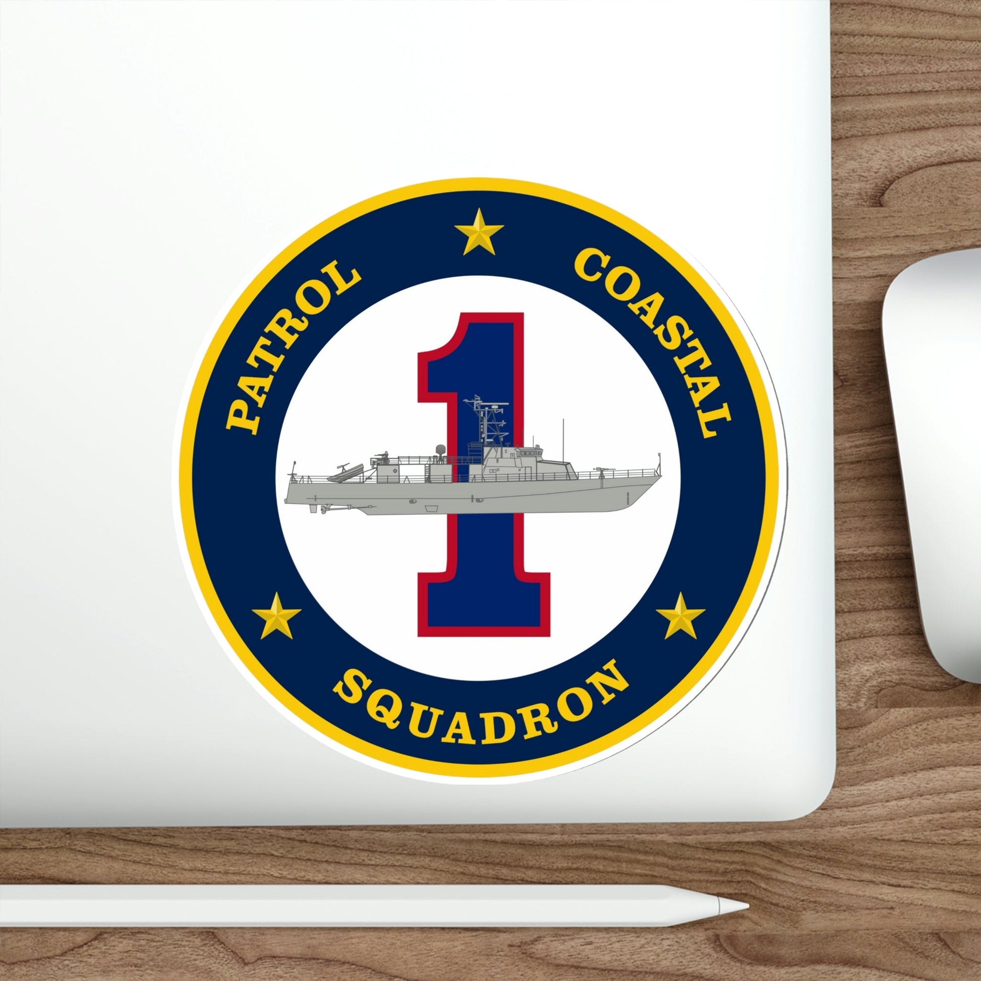 Patrol Coastal Squadron ONE (U.S. Navy) STICKER Vinyl Die-Cut Decal-The Sticker Space