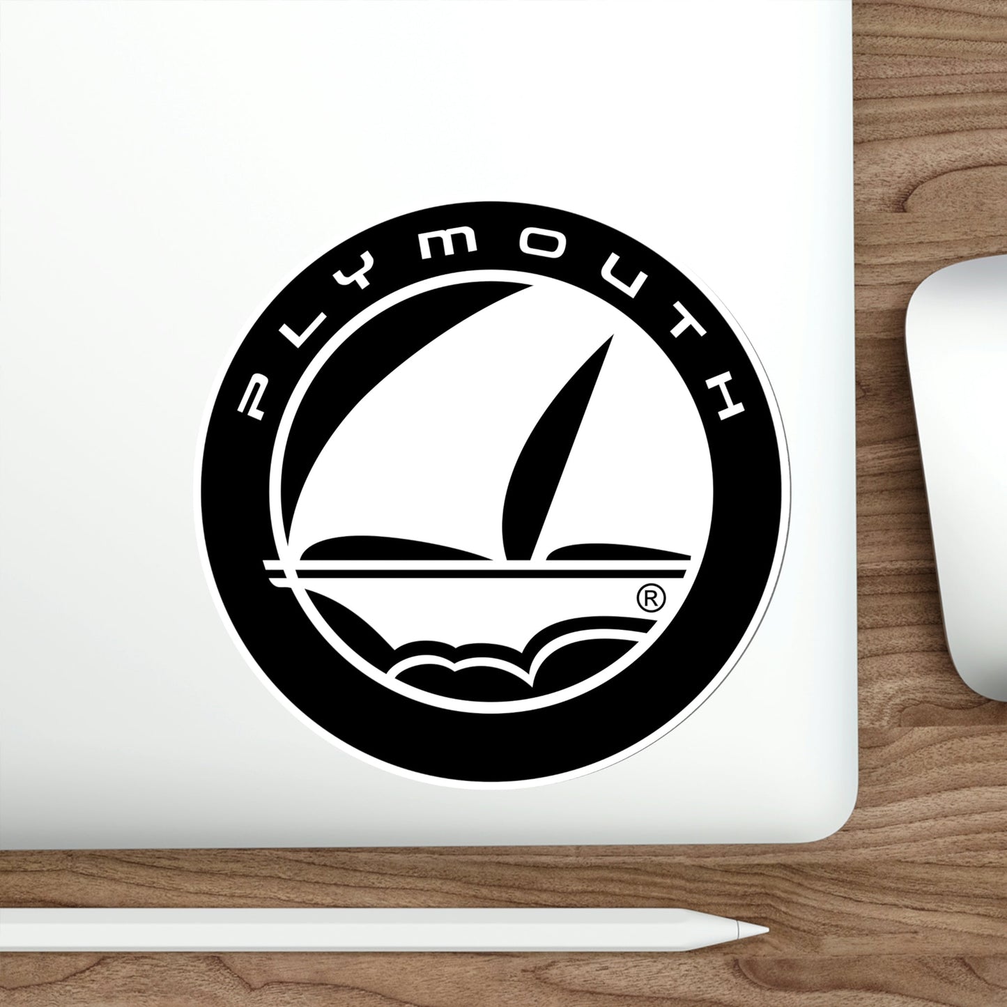 Plymouth Car Logo STICKER Vinyl Die-Cut Decal-The Sticker Space