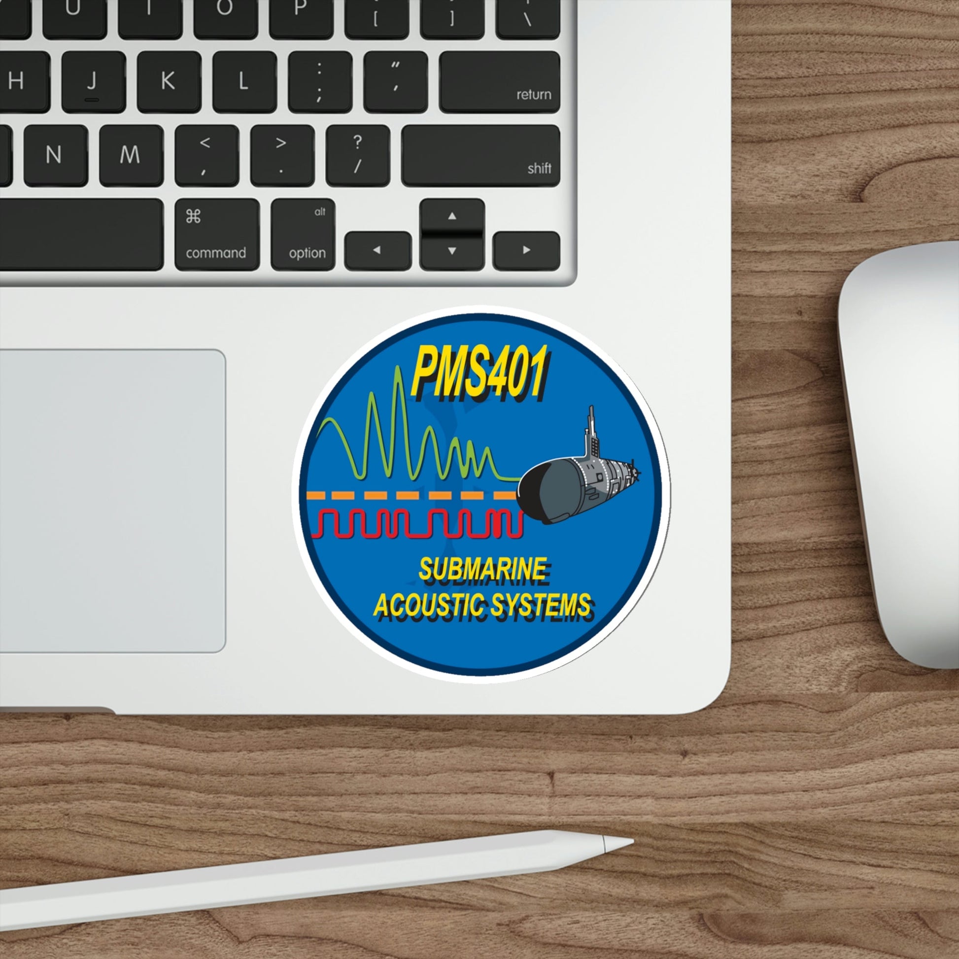 PMS401 Submarine Acoustic Systems (U.S. Navy) STICKER Vinyl Die-Cut Decal-The Sticker Space