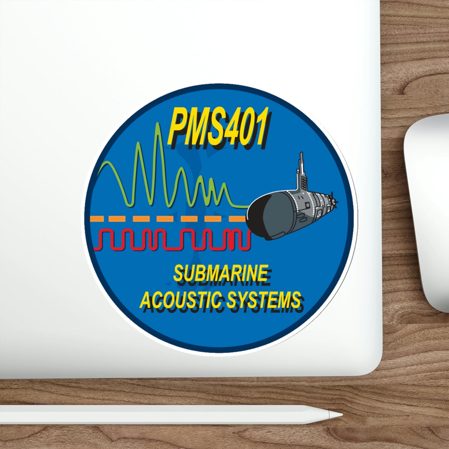 PMS401 Submarine Acoustic Systems (U.S. Navy) STICKER Vinyl Die-Cut Decal-The Sticker Space