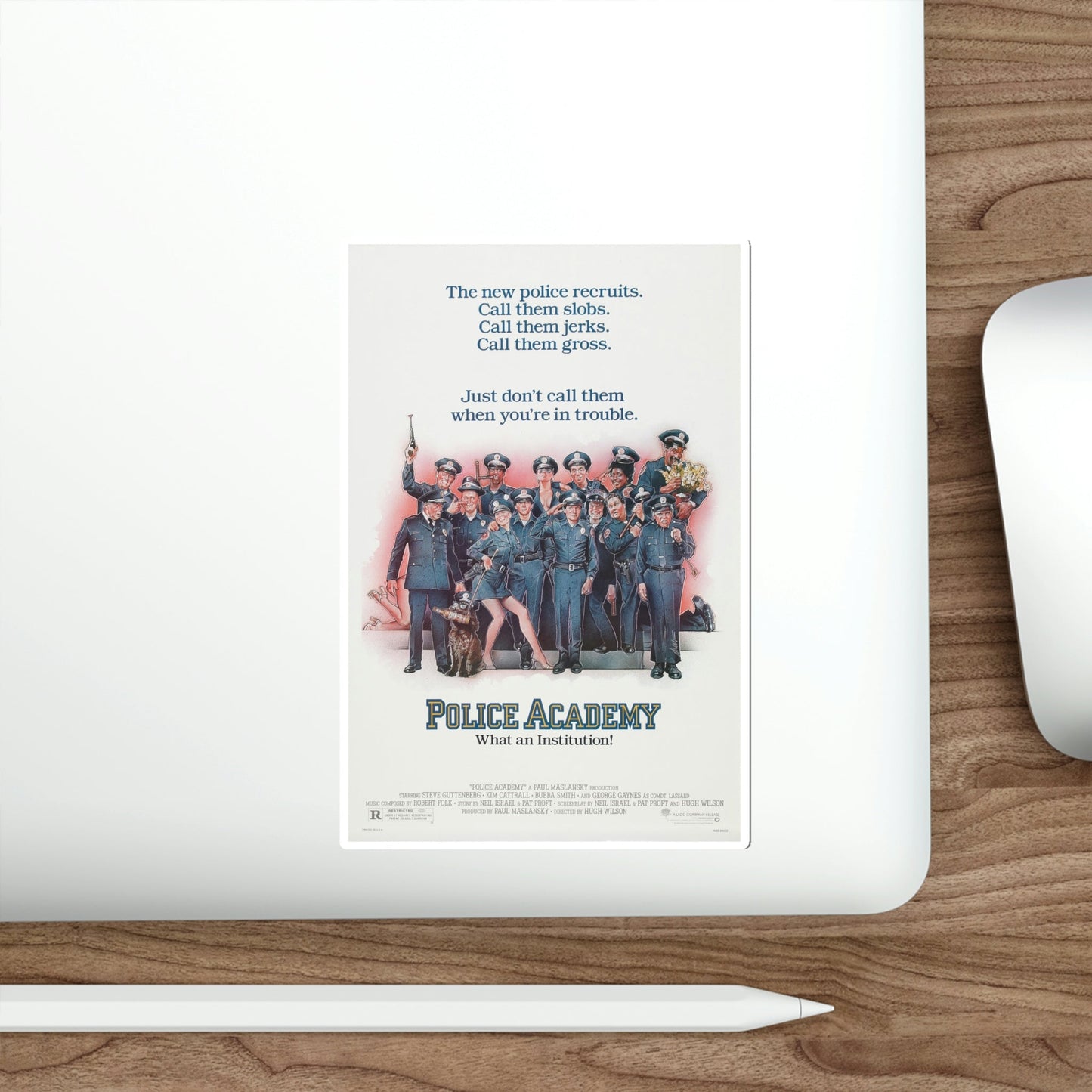 Police Academy 1984 Movie Poster STICKER Vinyl Die-Cut Decal-The Sticker Space