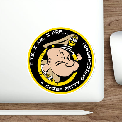 Popeye CPO (U.S. Navy) STICKER Vinyl Die-Cut Decal-The Sticker Space