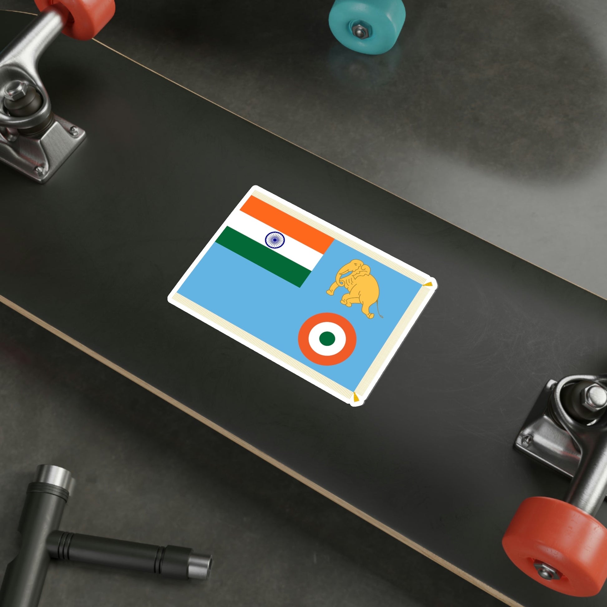 President's Colour of Indian Air Forces Flag (India) STICKER Vinyl Die-Cut Decal-The Sticker Space