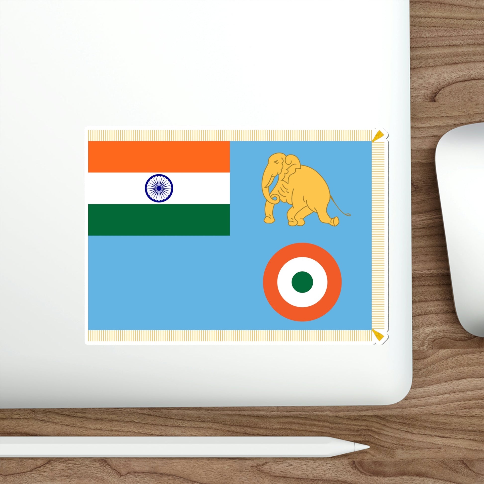 President's Colour of Indian Air Forces Flag (India) STICKER Vinyl Die-Cut Decal-The Sticker Space
