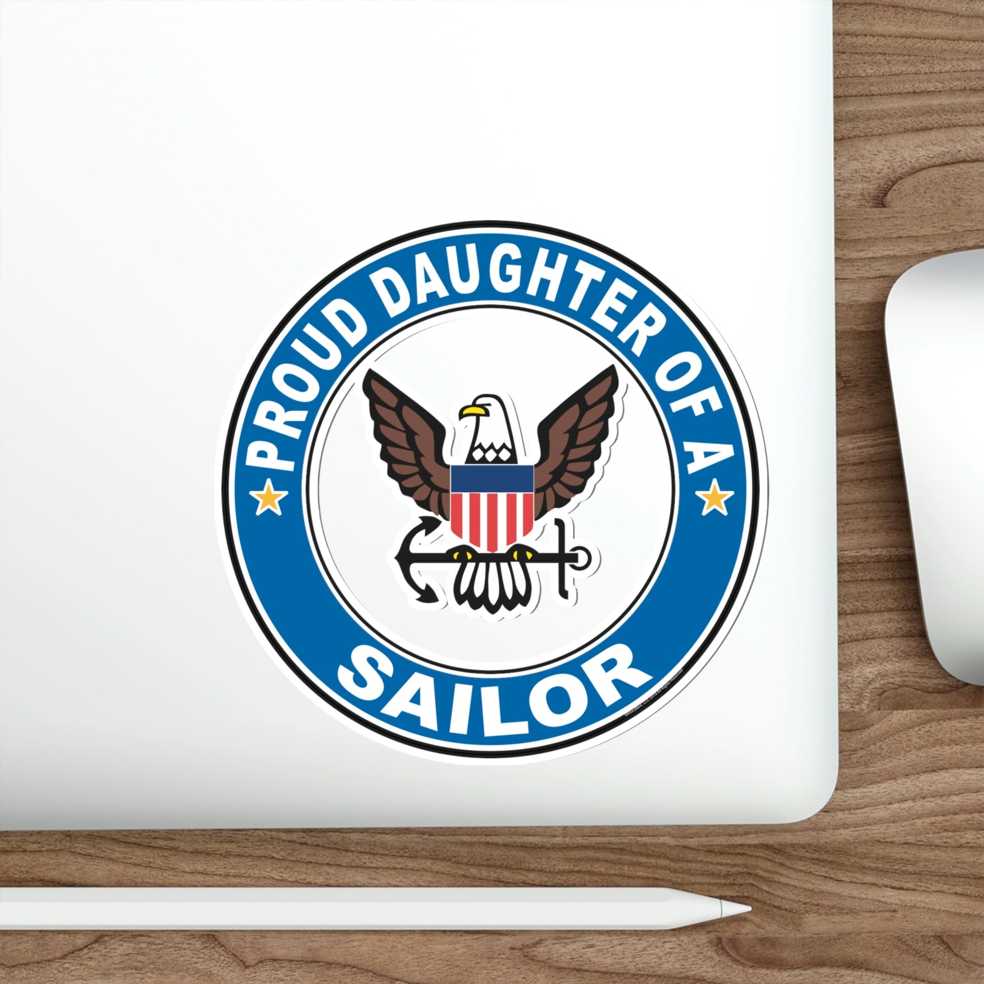 Proud Daughter of a Sailor (U.S. Navy) STICKER Vinyl Die-Cut Decal-The Sticker Space