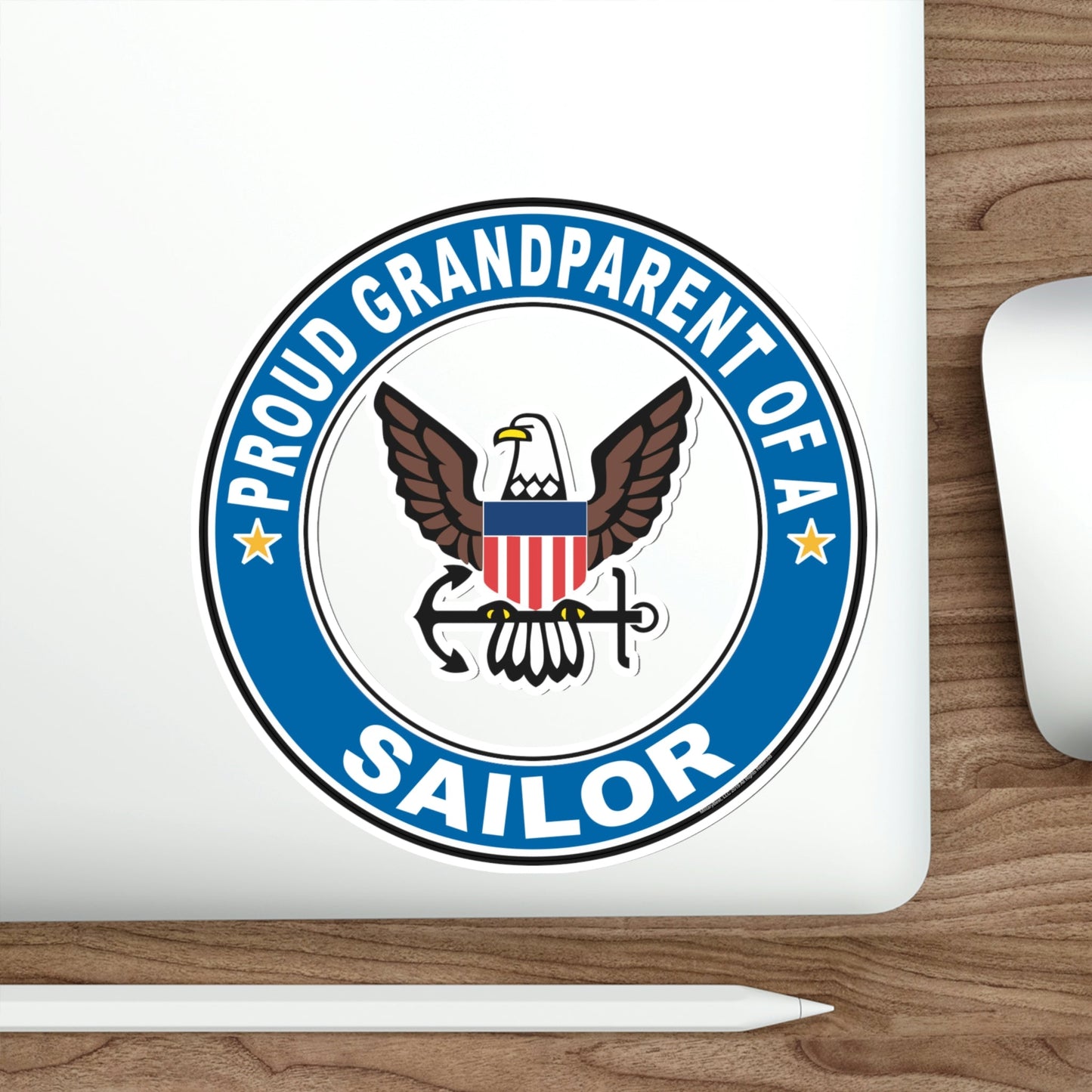 Proud Grandparent of a Sailor (U.S. Navy) STICKER Vinyl Die-Cut Decal-The Sticker Space