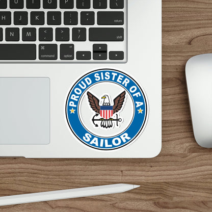 Proud Sister of a Sailor (U.S. Navy) STICKER Vinyl Die-Cut Decal-The Sticker Space