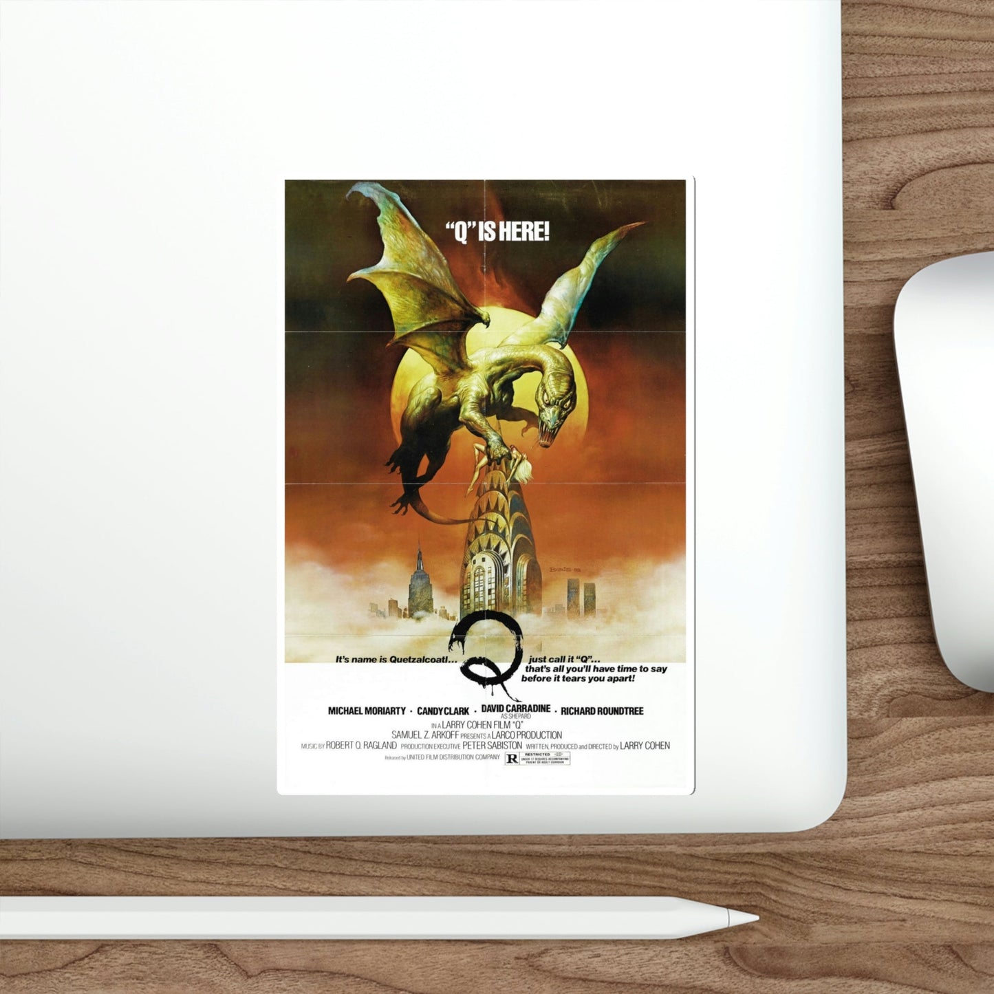 Q 1982 Movie Poster STICKER Vinyl Die-Cut Decal-The Sticker Space