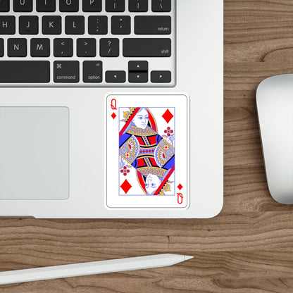 Queen of Diamonds Playing Card STICKER Vinyl Die-Cut Decal-The Sticker Space