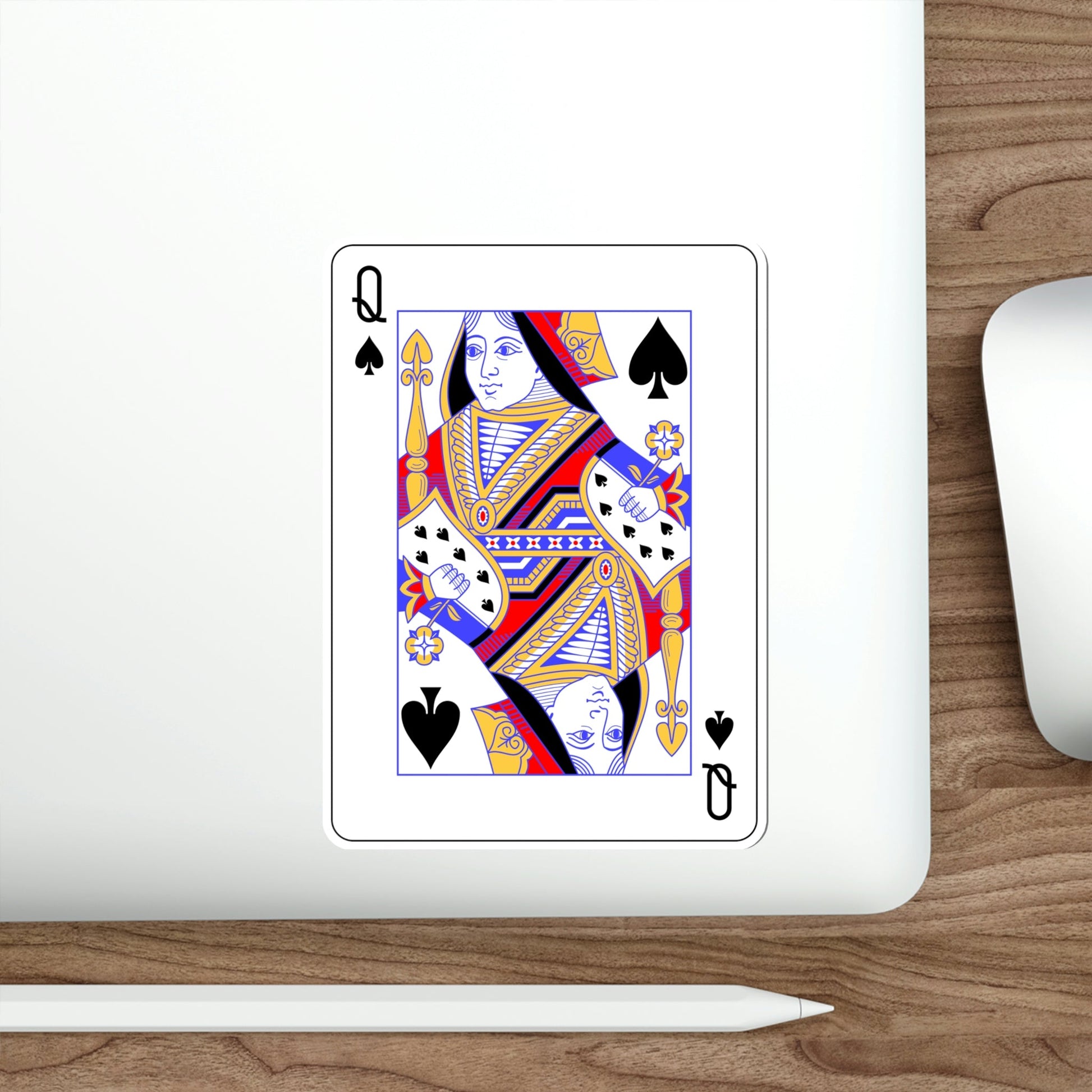 Queen of Spades Playing Card STICKER Vinyl Die-Cut Decal-The Sticker Space