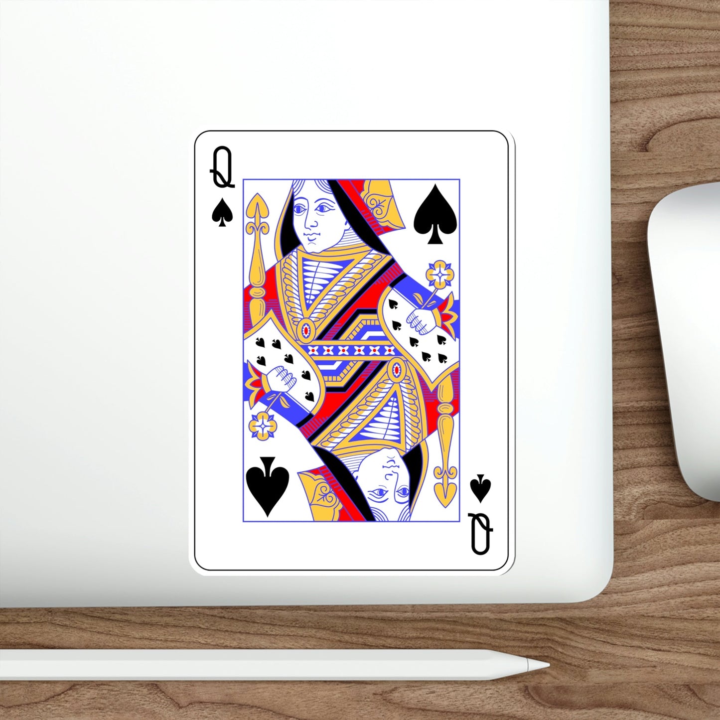 Queen of Spades Playing Card STICKER Vinyl Die-Cut Decal-The Sticker Space