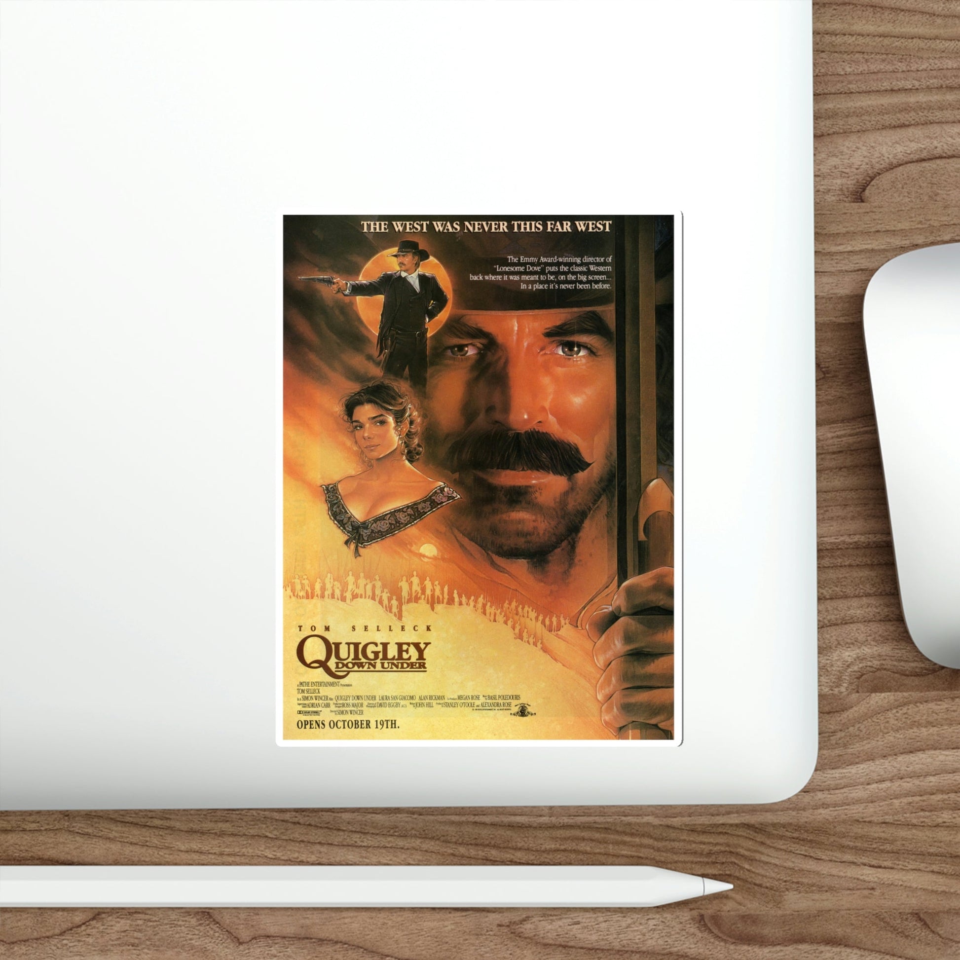 Quigley Down Under 1990 Movie Poster STICKER Vinyl Die-Cut Decal-The Sticker Space