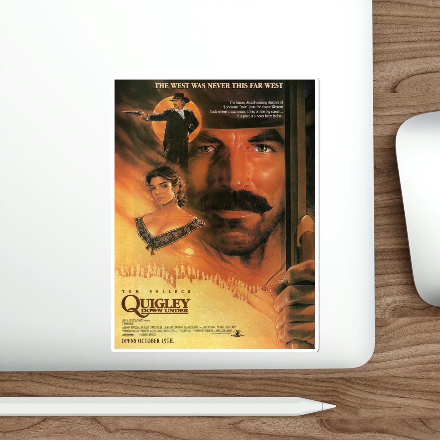 Quigley Down Under 1990 Movie Poster STICKER Vinyl Die-Cut Decal-The Sticker Space