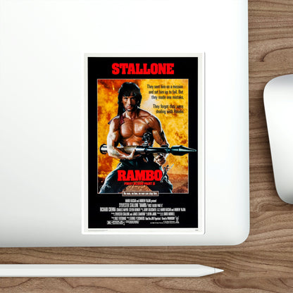 Rambo First Blood Part II 1985 Movie Poster STICKER Vinyl Die-Cut Decal-The Sticker Space