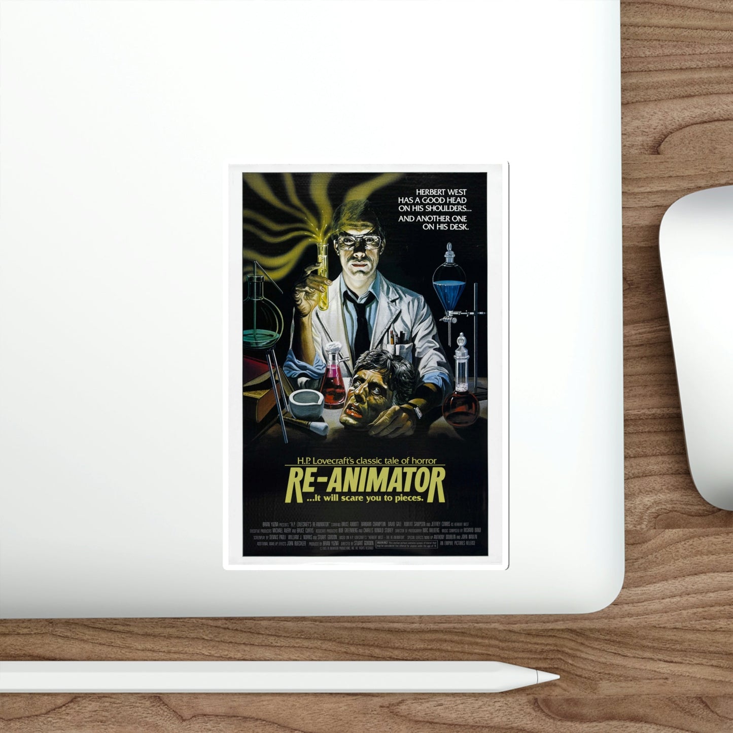 Re animator 1985 Movie Poster STICKER Vinyl Die-Cut Decal-The Sticker Space