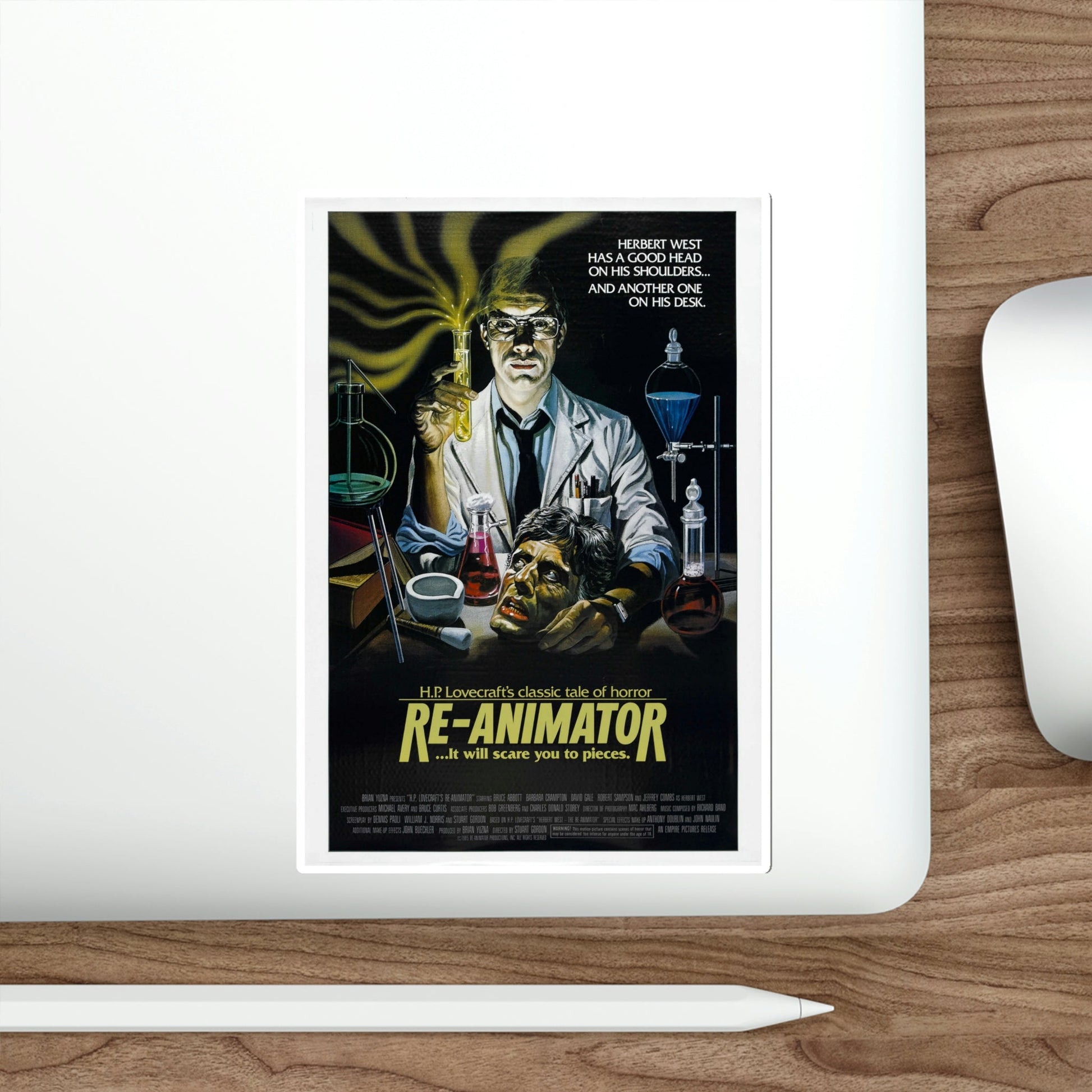 Re animator 1985 Movie Poster STICKER Vinyl Die-Cut Decal-The Sticker Space