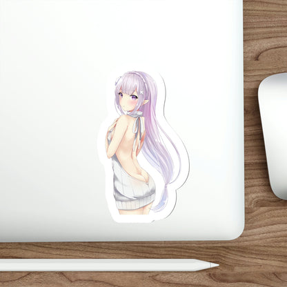 Re Zero Kara Hajimeru Isekai Seikatsu - Emilia (Anime/Ecchi/Waifu) STICKER Vinyl Die-Cut Decal-The Sticker Space