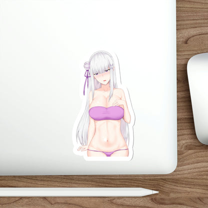 Re Zero Kara Hajimeru Isekai Seikatsu - Emilia v2 (Anime/Ecchi/Waifu) STICKER Vinyl Die-Cut Decal-The Sticker Space