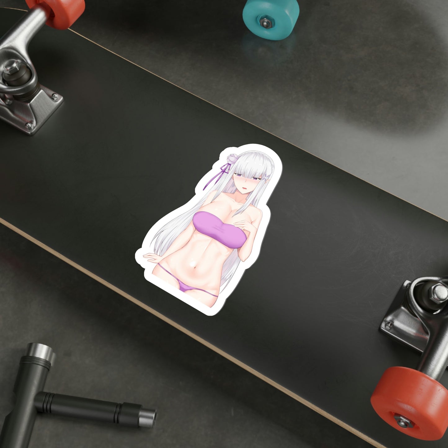 Re Zero Kara Hajimeru Isekai Seikatsu - Emilia v2 (Anime/Ecchi/Waifu) STICKER Vinyl Die-Cut Decal-The Sticker Space