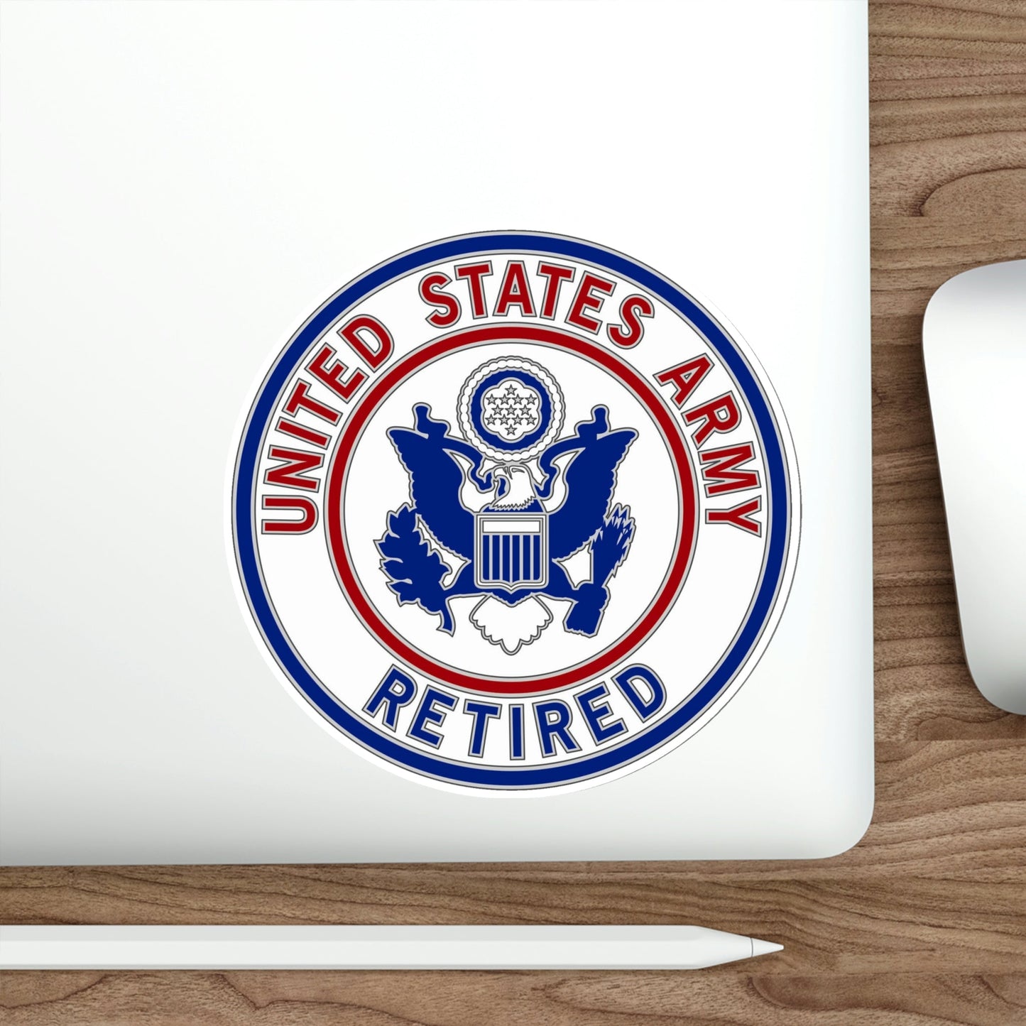 Retired Service Identification Badge 2 (U.S. Army) STICKER Vinyl Die-Cut Decal-The Sticker Space