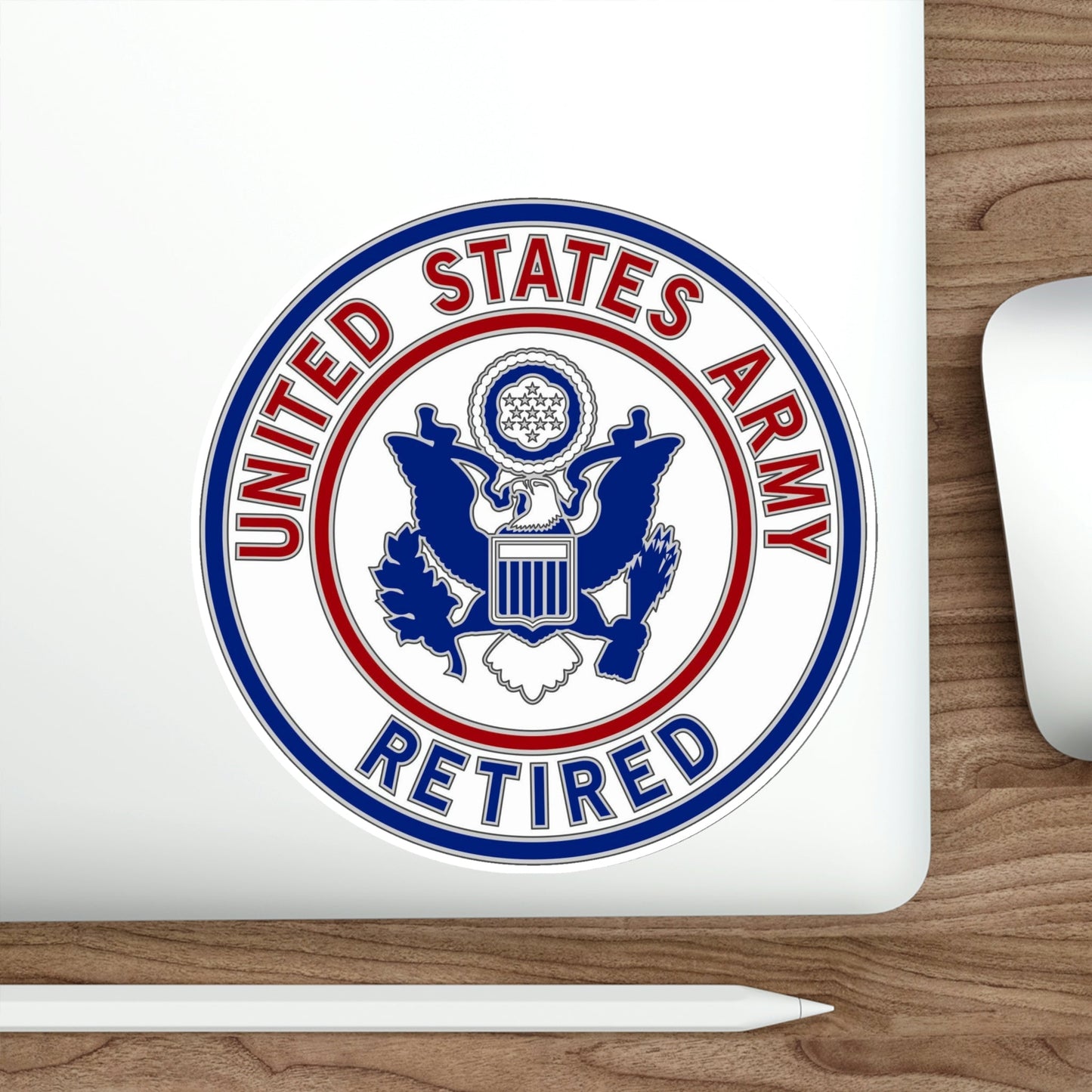 Retired Service Identification Badge 2 (U.S. Army) STICKER Vinyl Die-Cut Decal-The Sticker Space