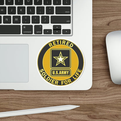 Retired Service Identification Badge (U.S. Army) STICKER Vinyl Die-Cut Decal-The Sticker Space