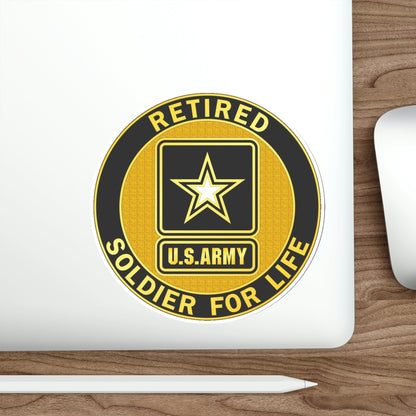 Retired Service Identification Badge (U.S. Army) STICKER Vinyl Die-Cut Decal-The Sticker Space