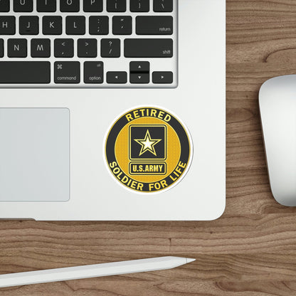 Retired Service Identification Badge (U.S. Army) STICKER Vinyl Die-Cut Decal-The Sticker Space