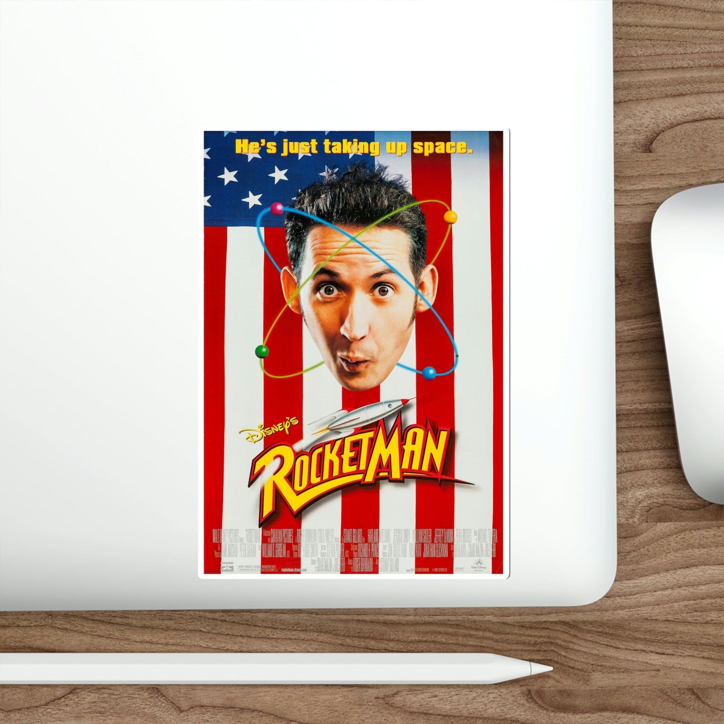 Rocketman 1997 Movie Poster STICKER Vinyl Die-Cut Decal-The Sticker Space