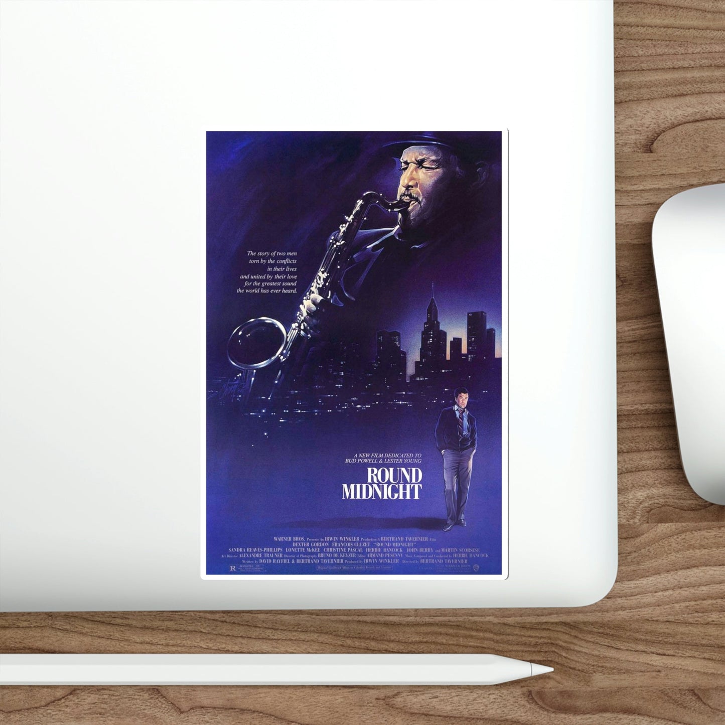 Round Midnight 1986 Movie Poster STICKER Vinyl Die-Cut Decal-The Sticker Space