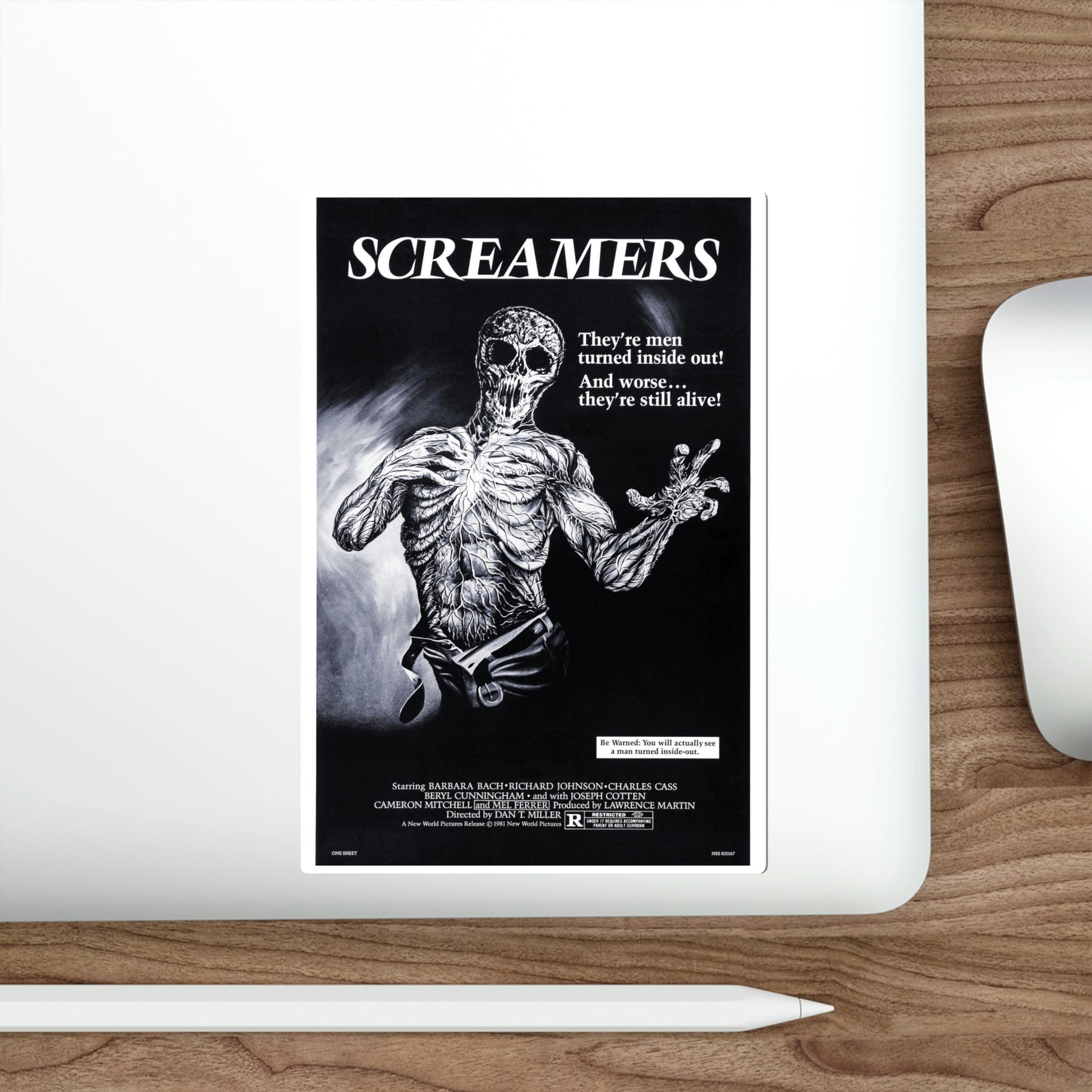 Screamers 1981 Movie Poster STICKER Vinyl Die-Cut Decal-The Sticker Space