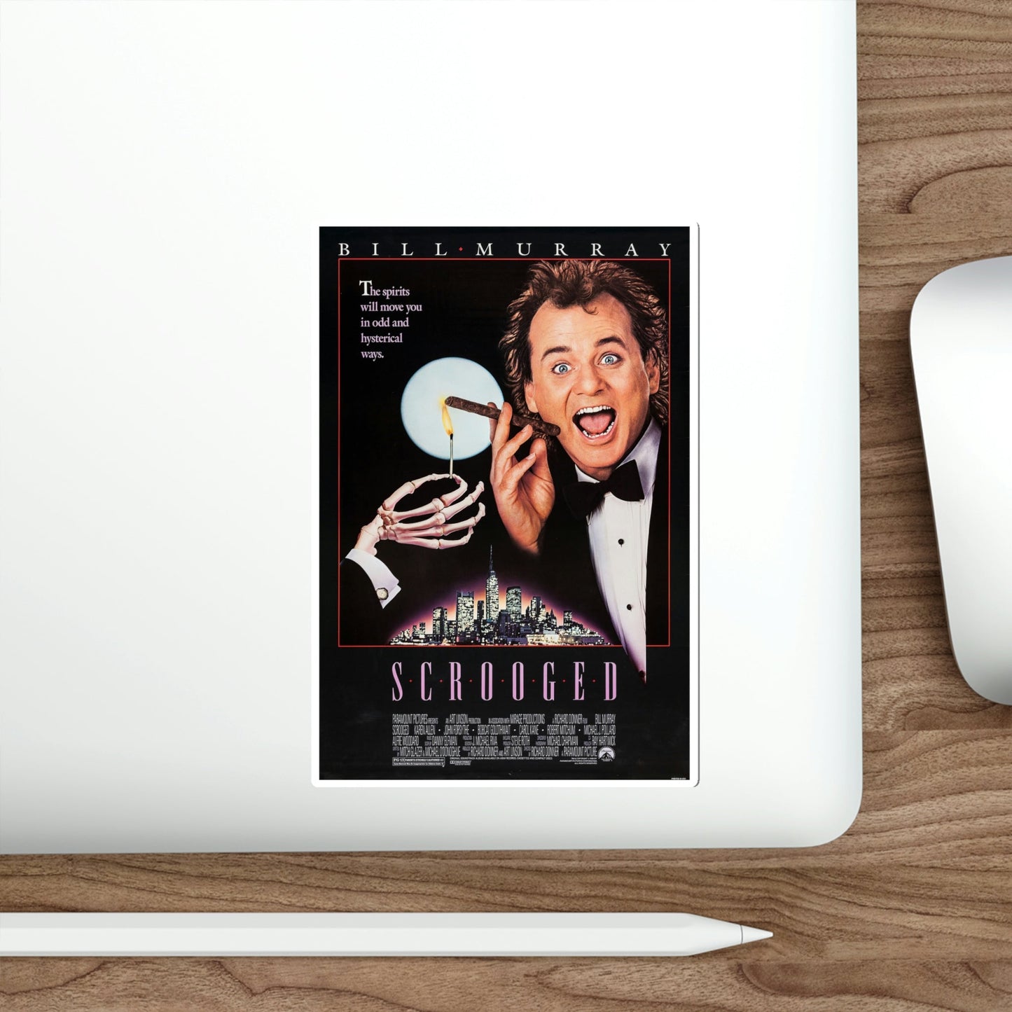 Scrooged 1988 Movie Poster STICKER Vinyl Die-Cut Decal-The Sticker Space