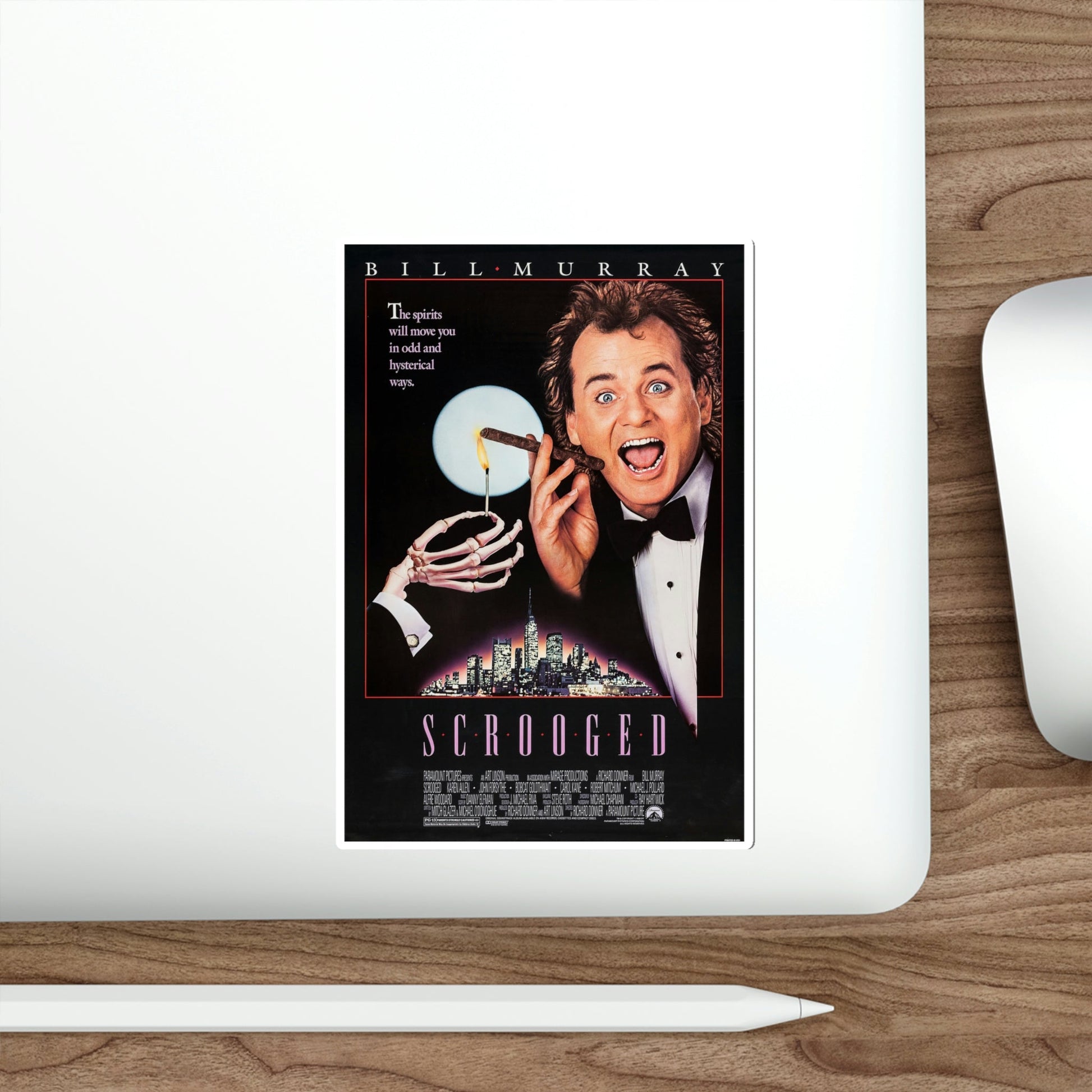 Scrooged 1988 Movie Poster STICKER Vinyl Die-Cut Decal-The Sticker Space