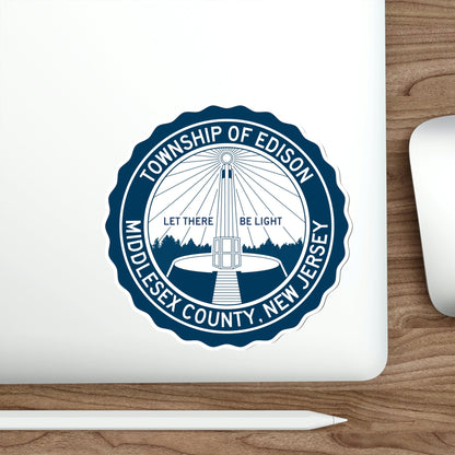 Seal of Edison NJ USA STICKER Vinyl Die-Cut Decal-The Sticker Space