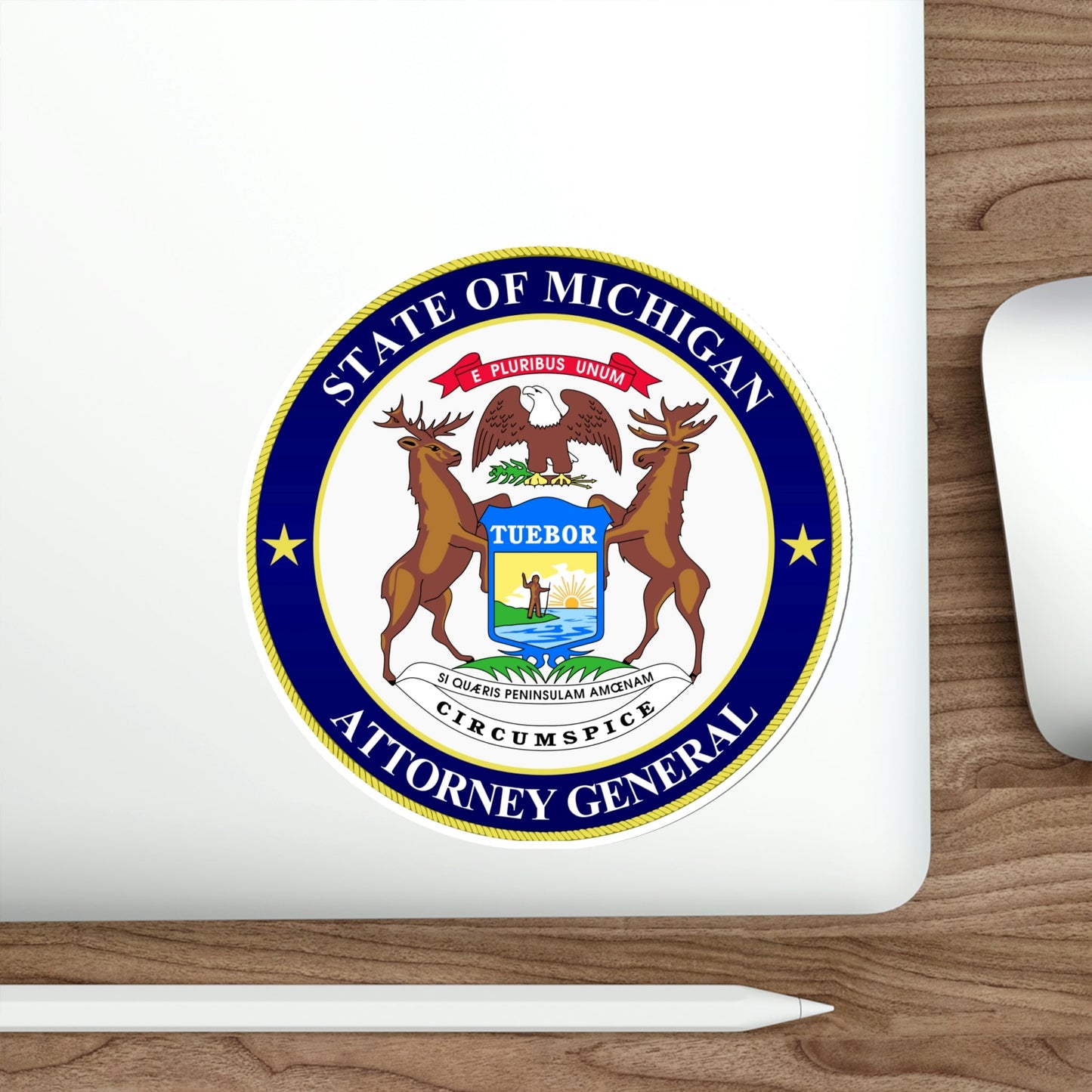 Seal of Michigan Attorney General STICKER Vinyl Die-Cut Decal-The Sticker Space