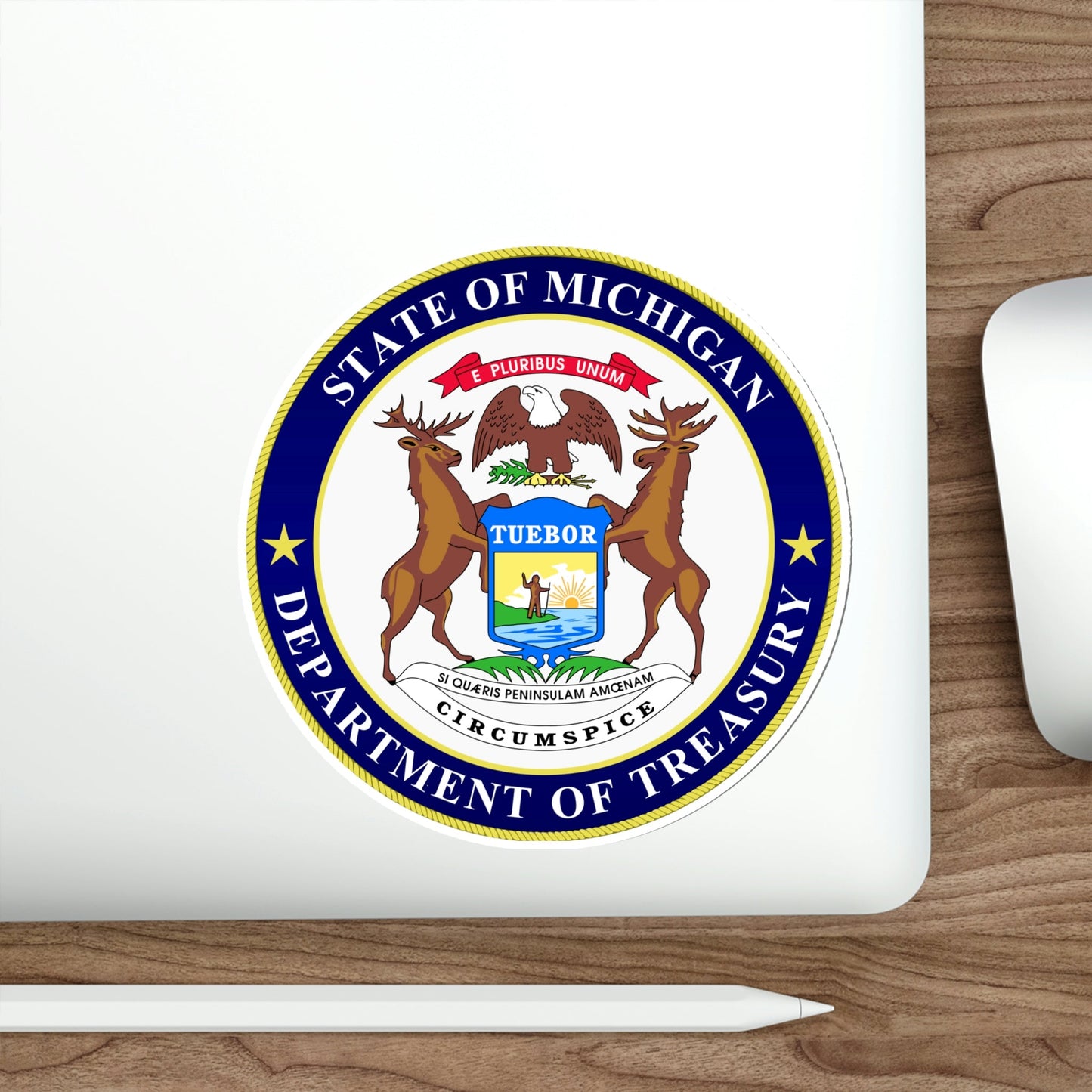 Seal of Michigan Department of Treasury STICKER Vinyl Die-Cut Decal-The Sticker Space