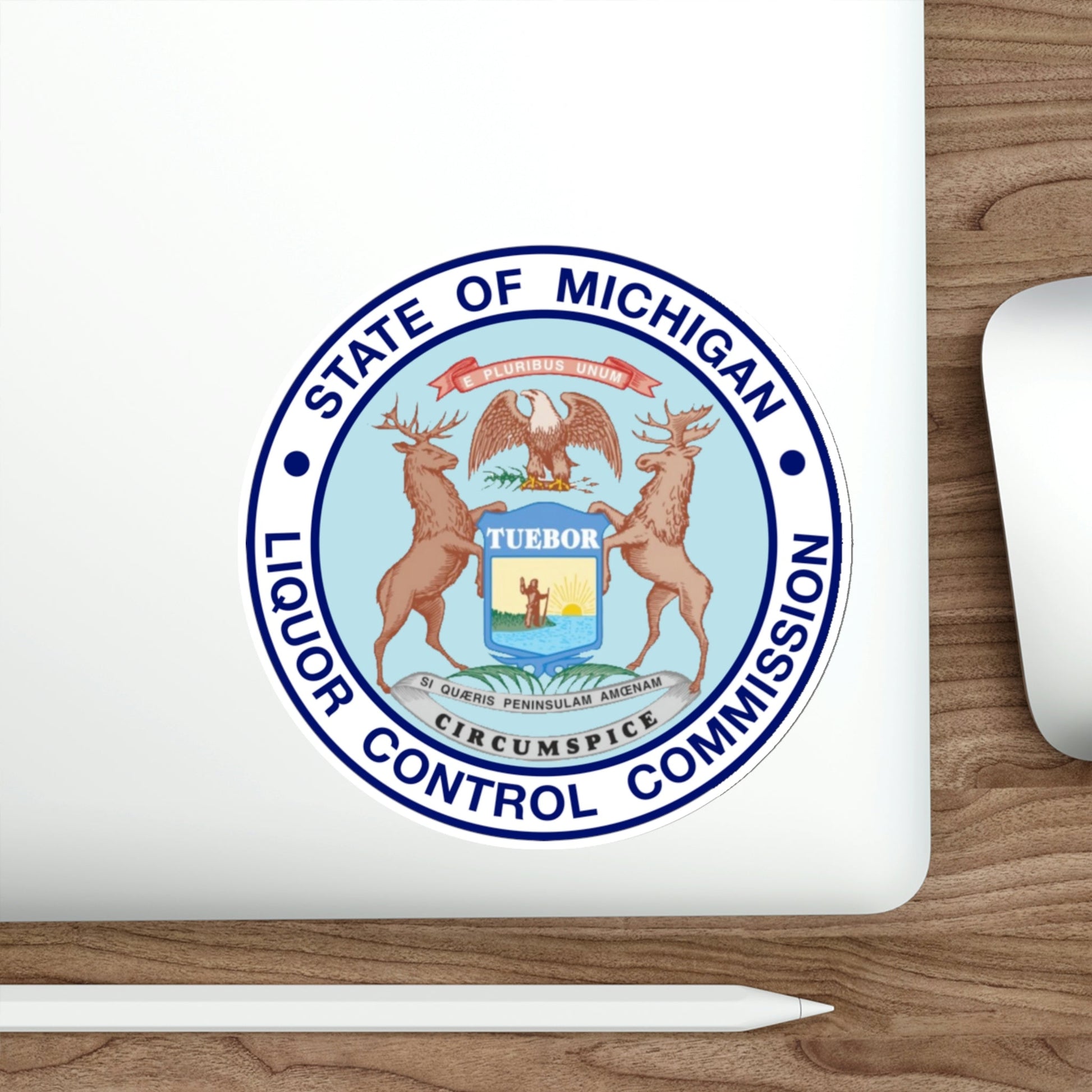 Seal of Michigan Liquor Control Commission STICKER Vinyl Die-Cut Decal-The Sticker Space