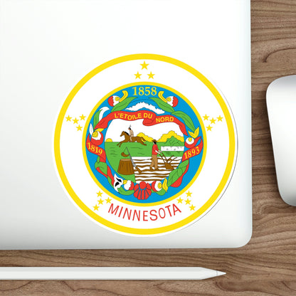 Seal of Minnesota 1858-1971 STICKER Vinyl Die-Cut Decal-The Sticker Space