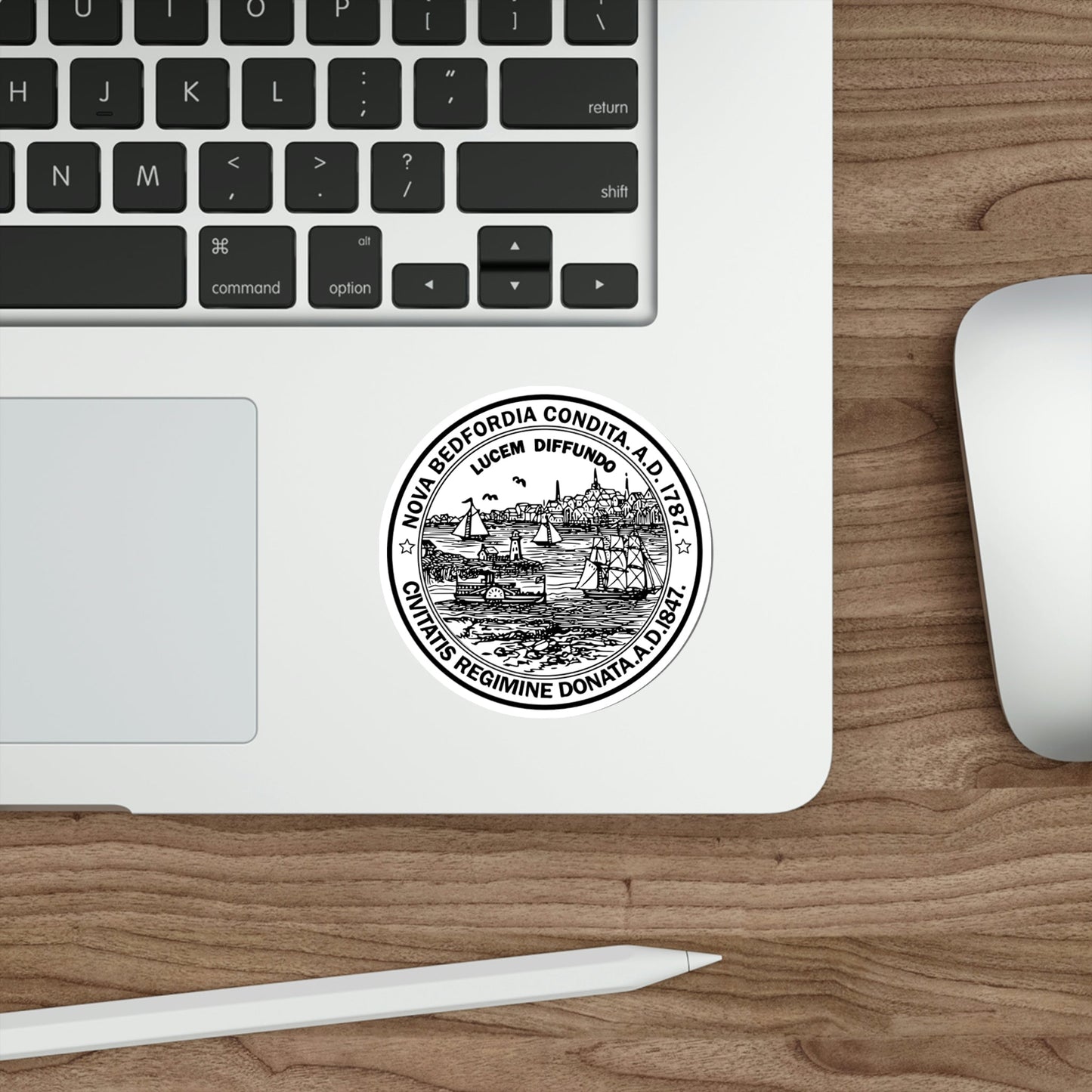 Seal of New Bedford Massachusetts USA STICKER Vinyl Die-Cut Decal-The Sticker Space