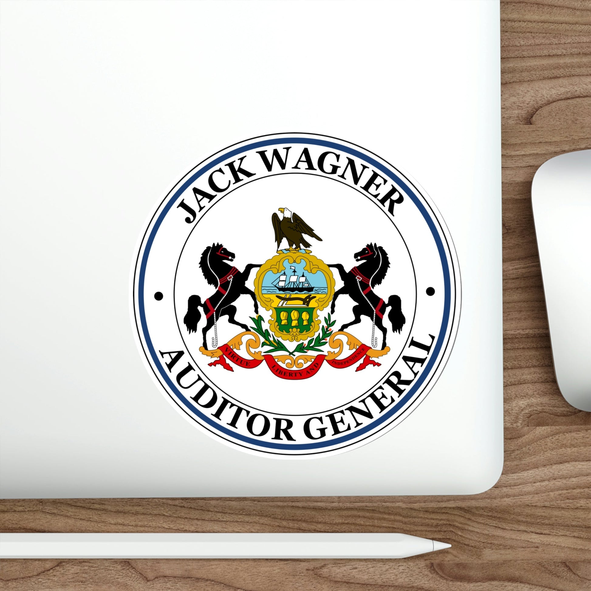 Seal of the Auditor General of Pennsylvania Jack Wagner STICKER Vinyl Die-Cut Decal-The Sticker Space