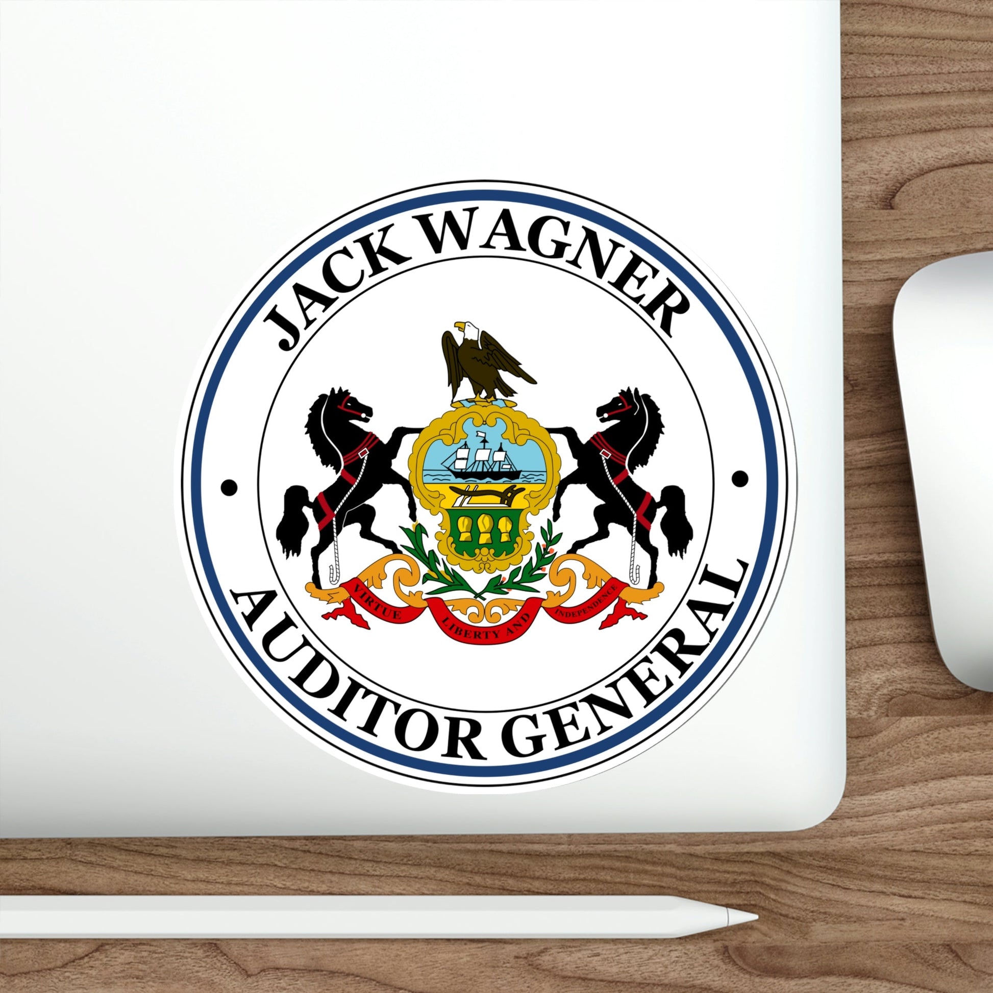 Seal of the Auditor General of Pennsylvania Jack Wagner STICKER Vinyl Die-Cut Decal-The Sticker Space