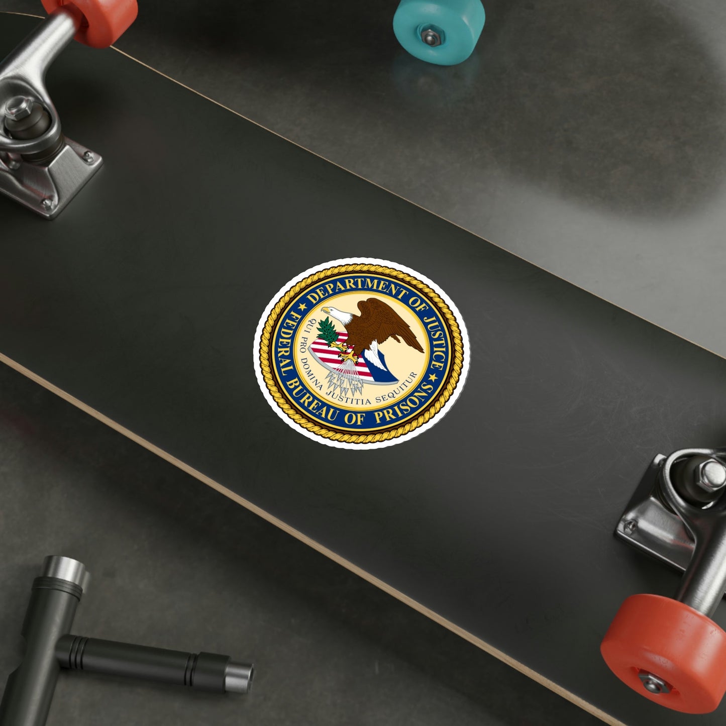 Seal of the Federal Bureau of Prisons BOP STICKER Vinyl Die-Cut Decal-The Sticker Space