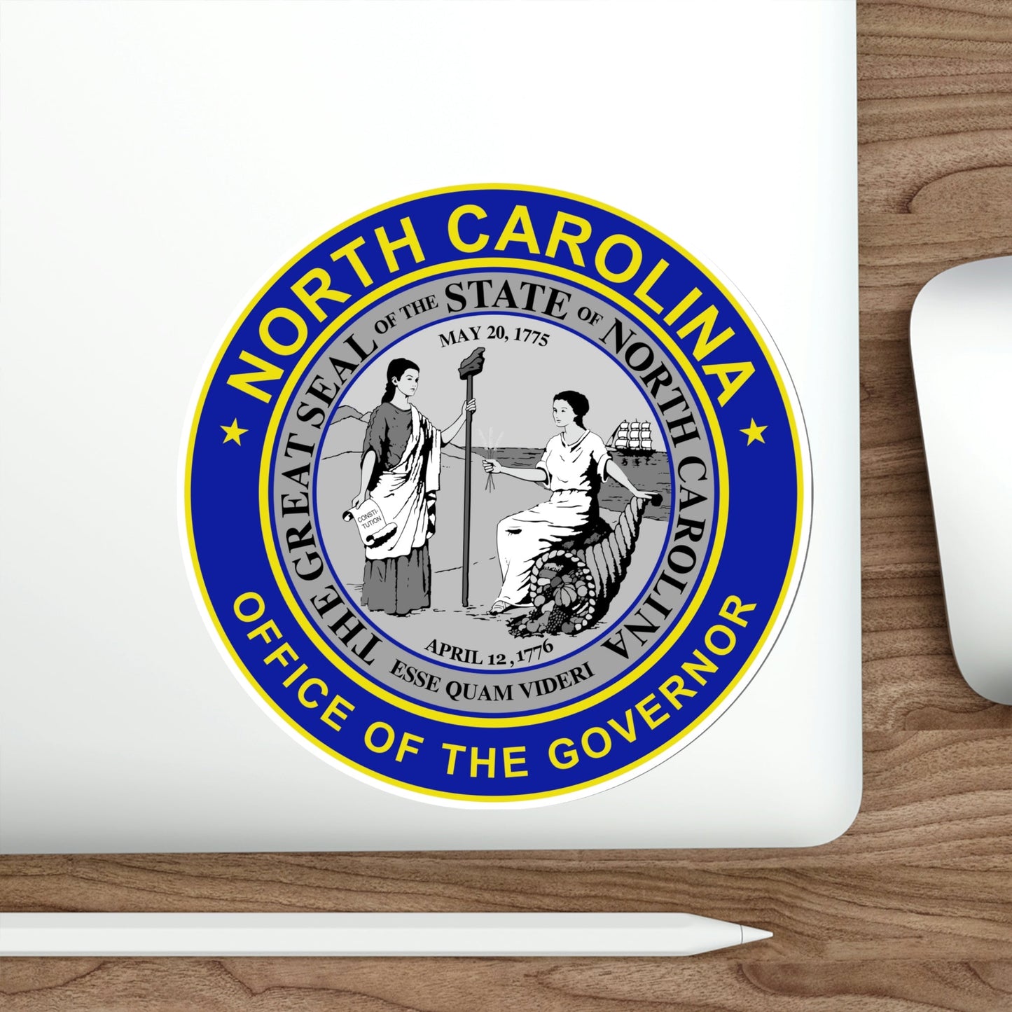 Seal of the Governor of North Carolina STICKER Vinyl Die-Cut Decal-The Sticker Space